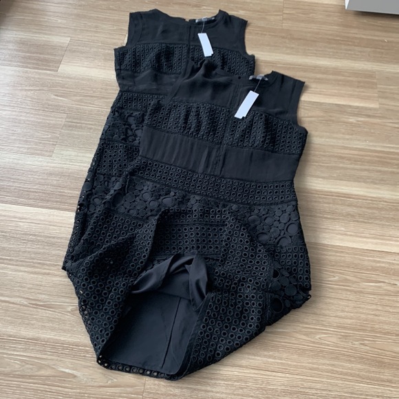 Chelsea and Walker silk top perforated pattern sleeveless dress - Picture 3 of 16